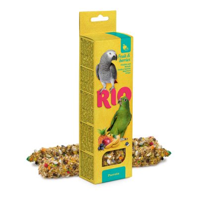 Rio papegøje stick med Eksotisk Frugt Randers Volieren