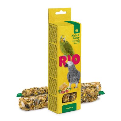 Rio papegøje stick med nødder og honning. Randers Volieren
