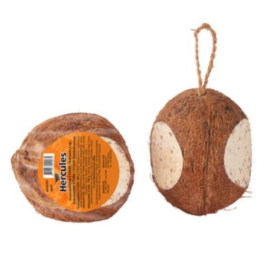 Hel kokosnød m/3 huller 350g | Randers Volieren
